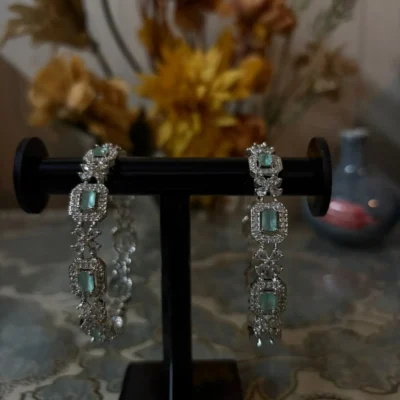 Premium Mint green AD Zircon Bangles