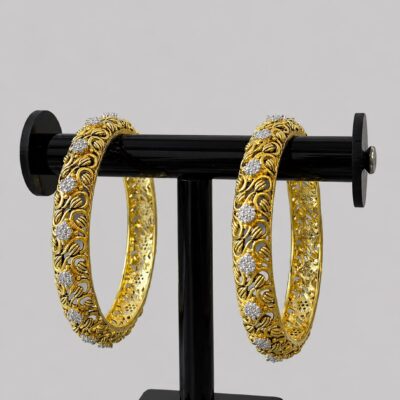 Luxury Antique Gold Plated designer Bangles