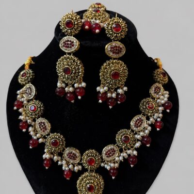 Ruby Blossom Jewelry Set