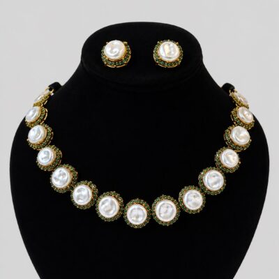 Pearl & Emerald Elegance Jewelry Set