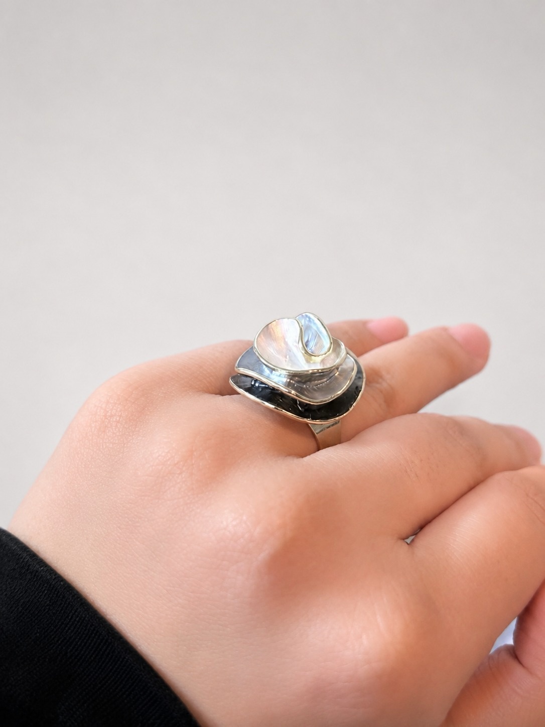 Lunar Tide Statement Ring